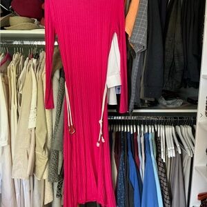 Zara Vibrant Pink Midi Dress
